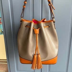 Dooney & Bourke Claremont Drawstring - Taupe with Butterscotch Trim